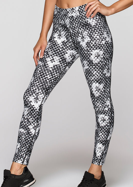 Lorna Jane Symmetry Core F/L Tight - Black/White