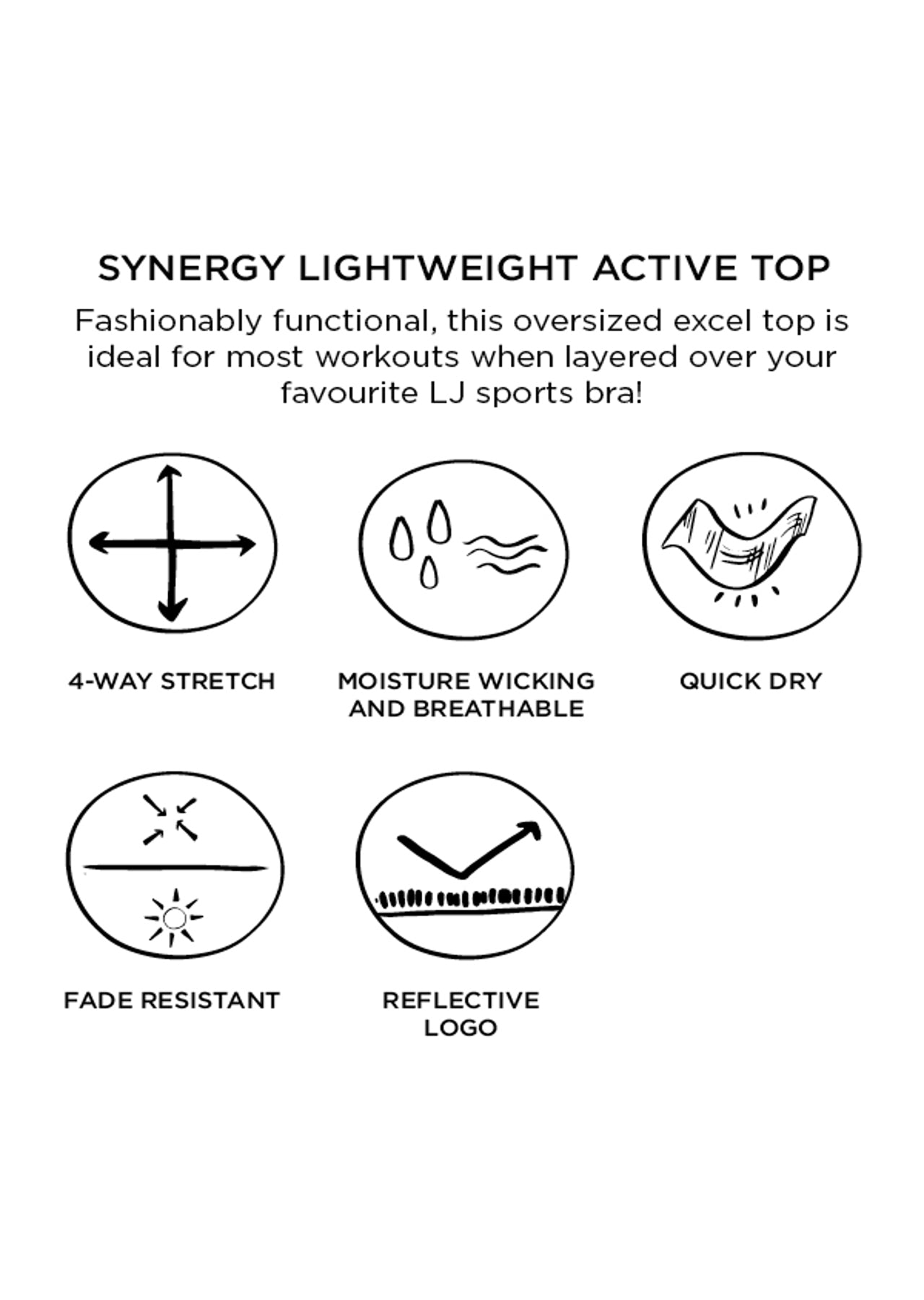 Lorna Jane Synergy Lightweight Active Top - Breeze Blue