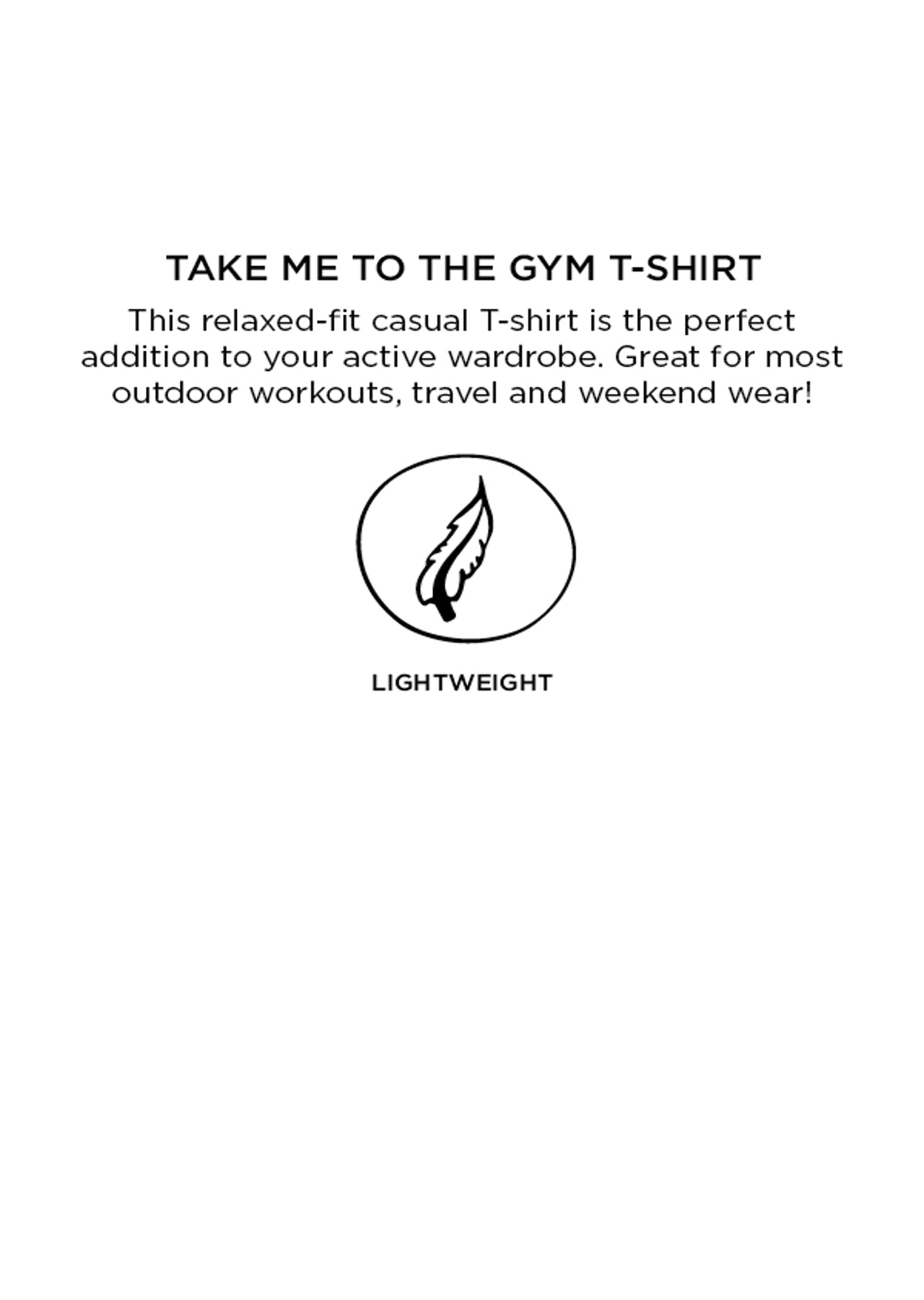 Lorna Jane Take Me To The Gym T-Shirt - Black