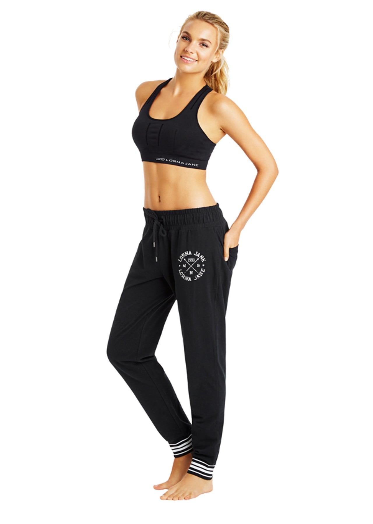 Lorna Jane Team Varsity Trackie - Black
