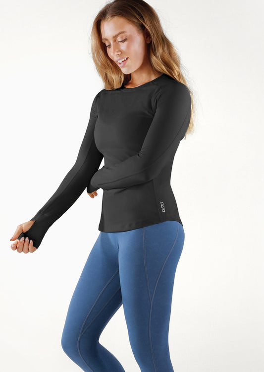 Lorna Jane Tech Active Long Sleeve Top - Black