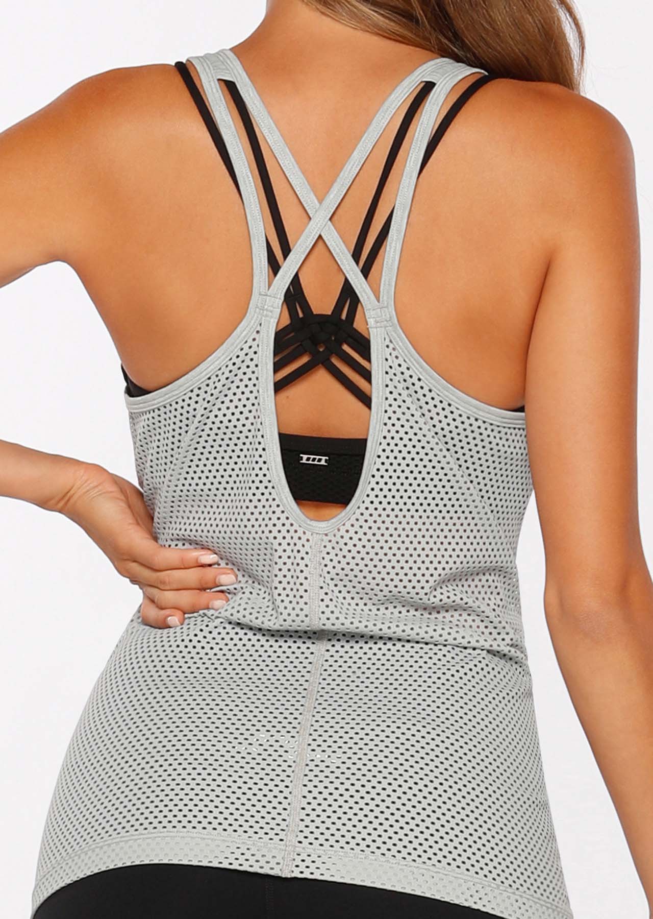 Lorna Jane Tech Active Tank - Storm Grey Marl