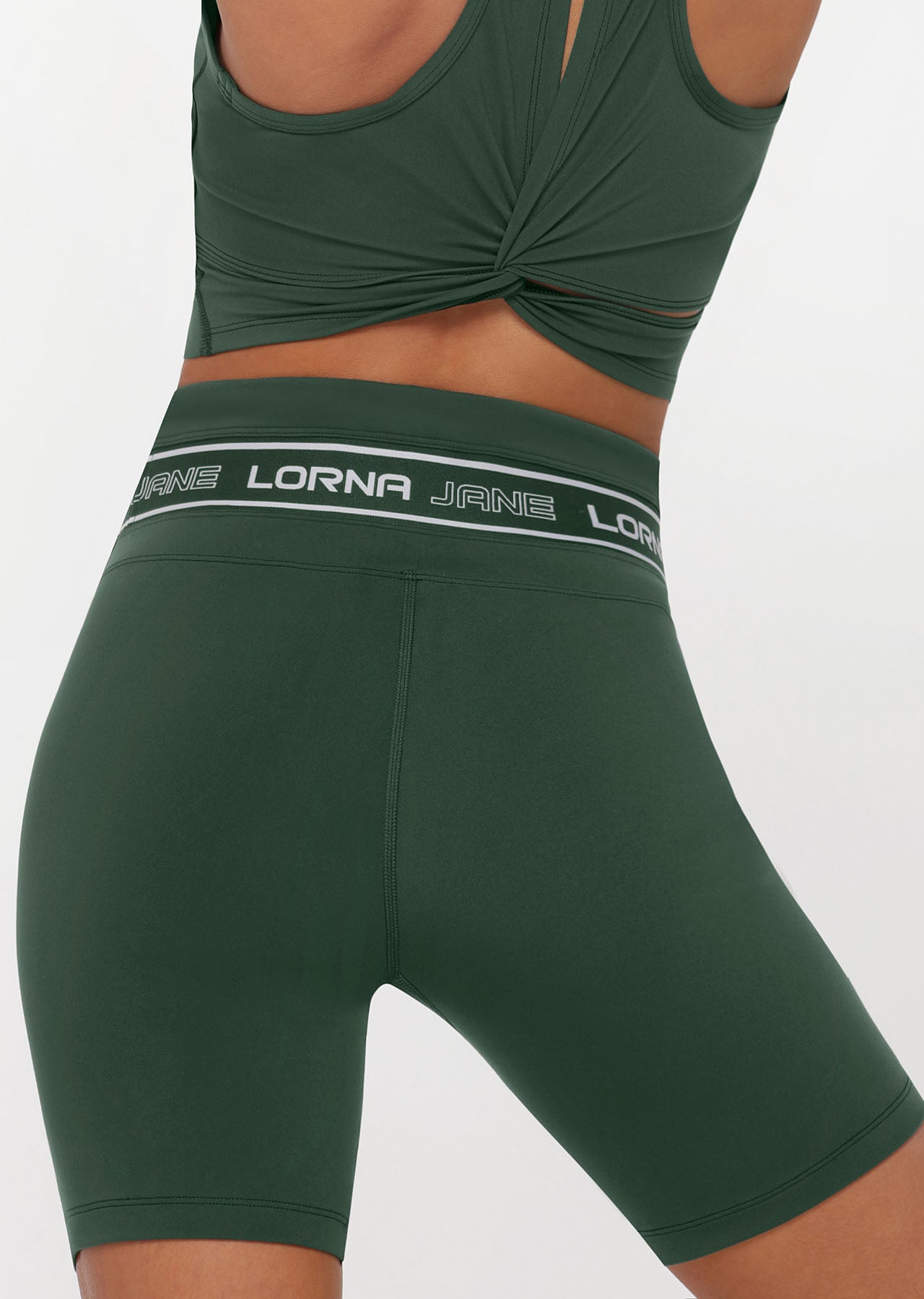 Lorna Jane Tempo Bike Shorts - Antique Green