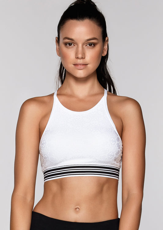 Lorna Jane The Edge Sports Bra - White/Black