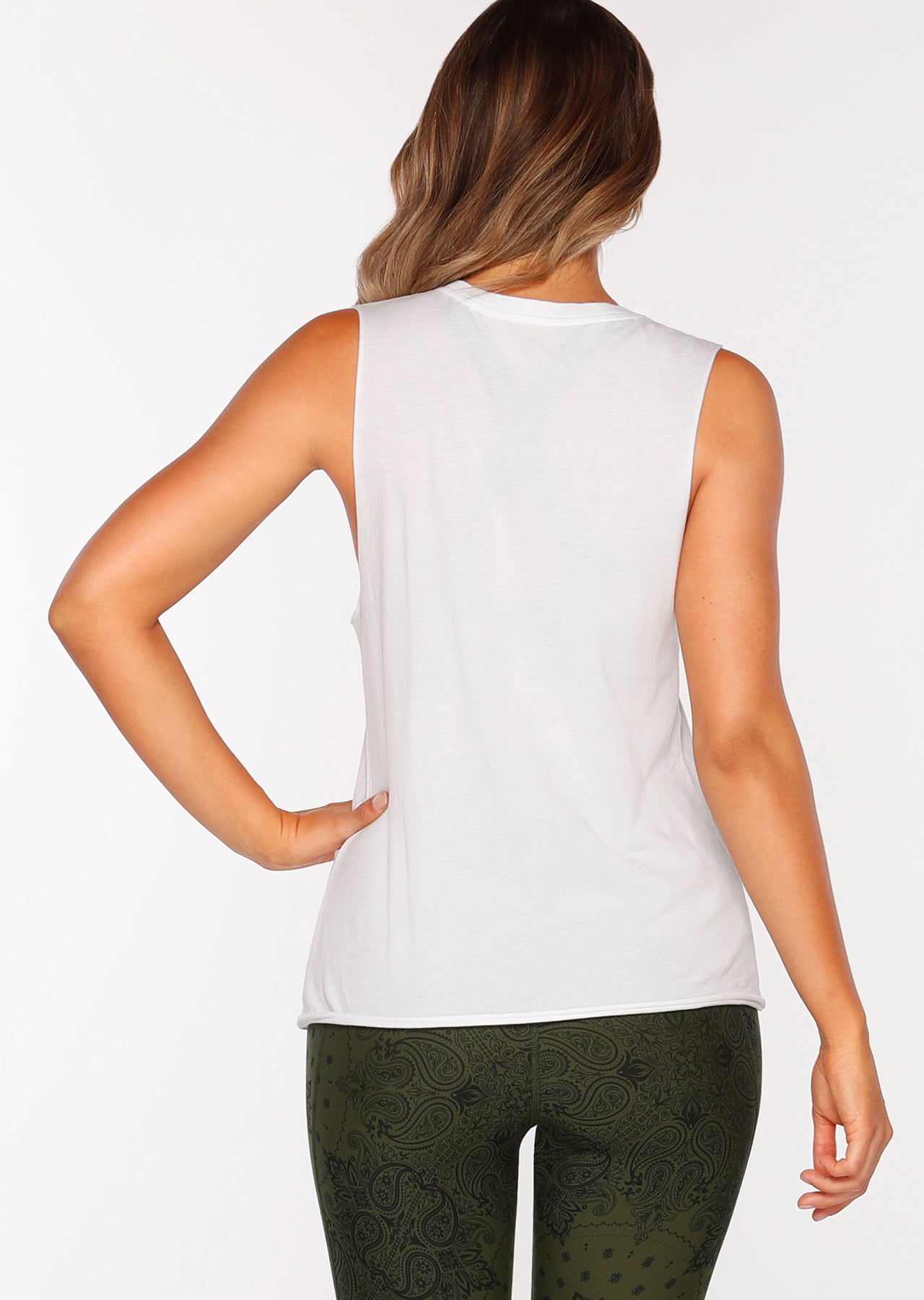 Lorna Jane The Iconic LJ Muscle Tank - White