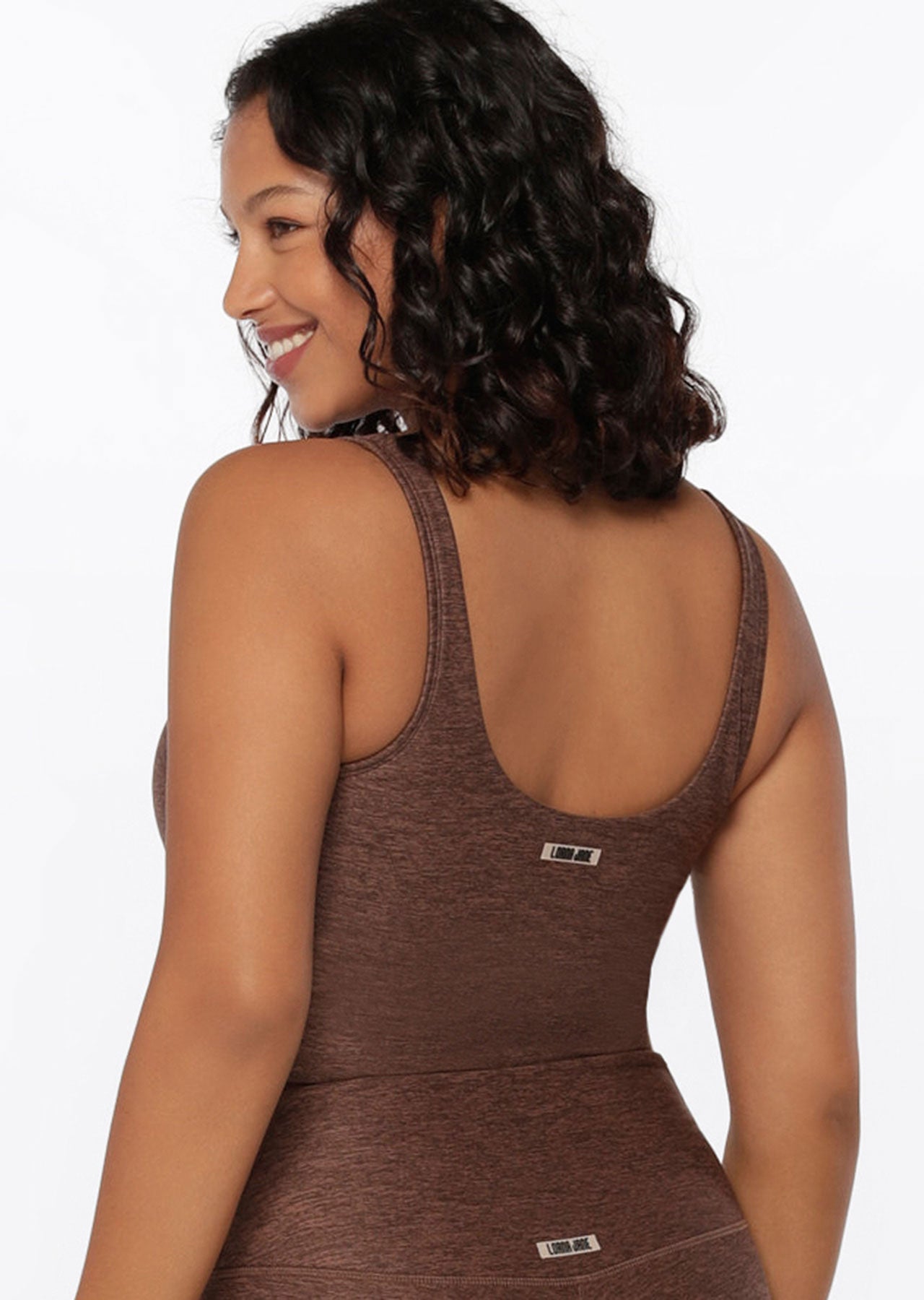Lorna Jane Thermo Tech Tank Bra Combo - Chocolate Marl