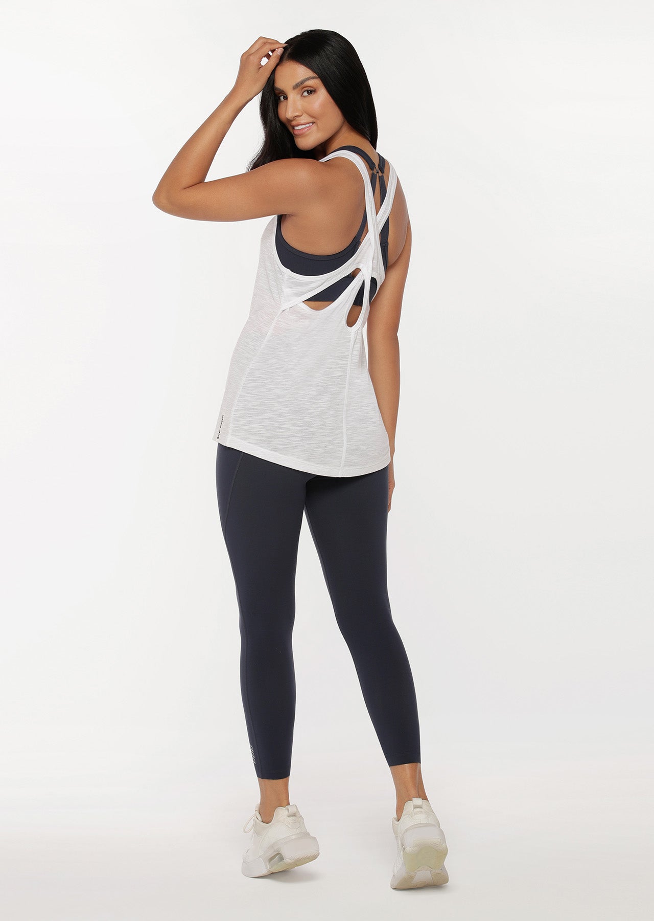 Lorna Jane Thrive Cross Back Active Tank - White