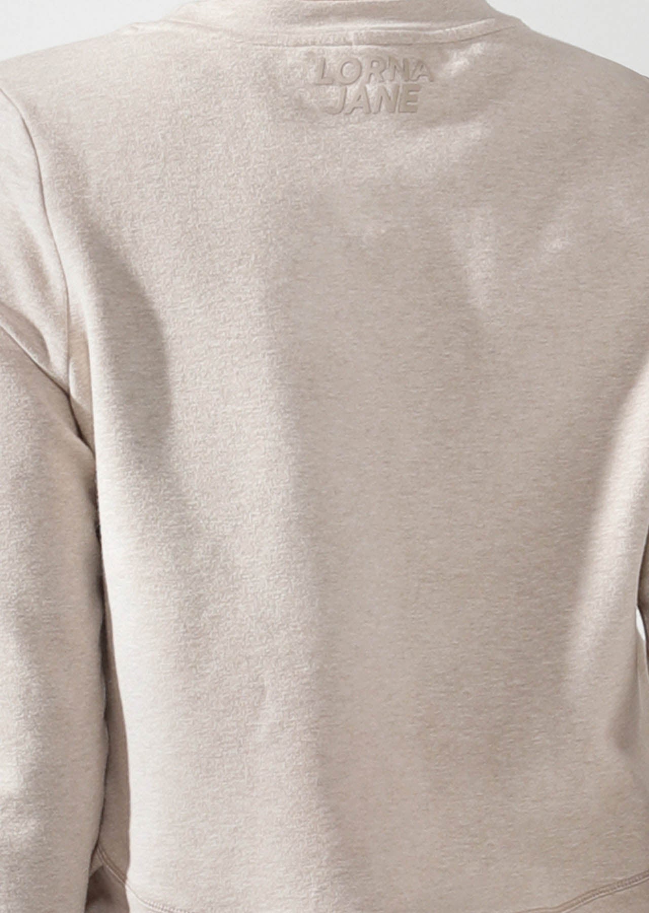 Lorna Jane Throwover Active Long Sleeve Top - Off White Marl