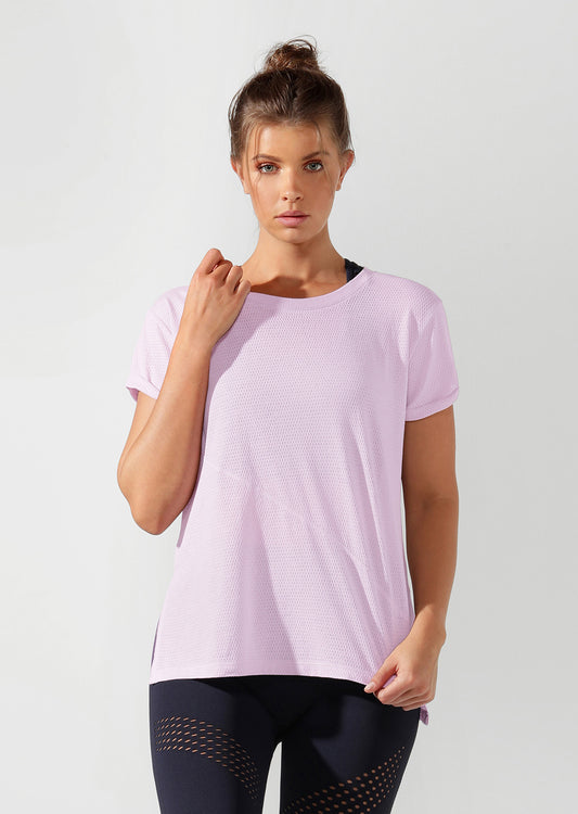 Lorna Jane Tie Me Active Tee - Pale Orchid Lilac