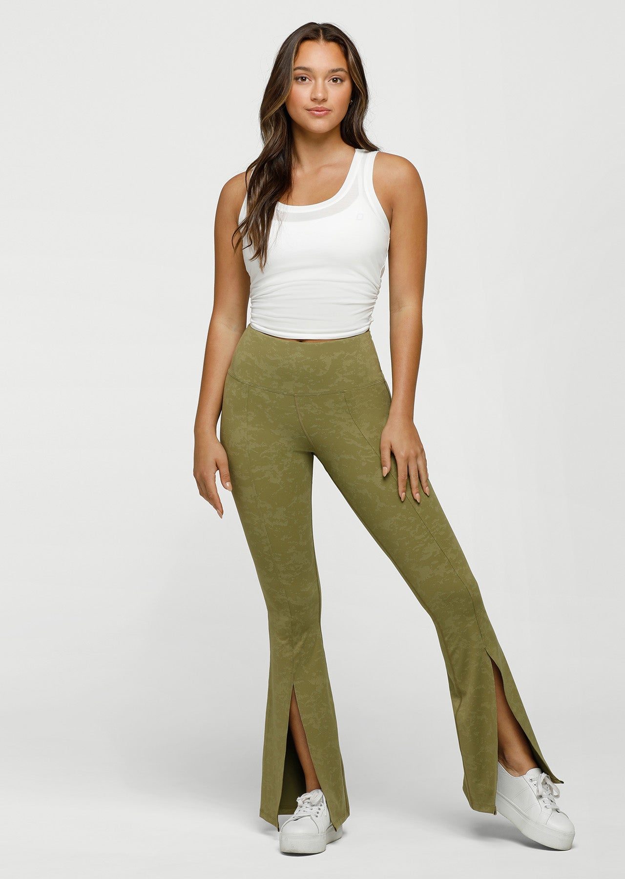 Lorna Jane Tie Up Jersey Tank - Porcelain