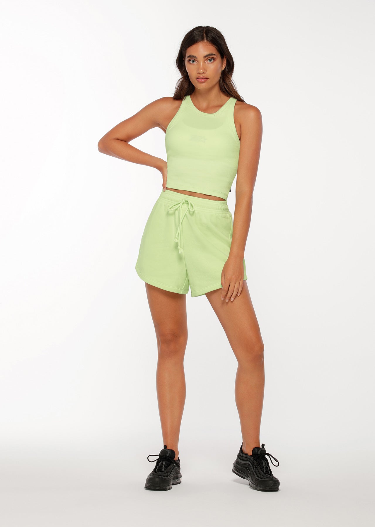 Lorna Jane Time-Out Rib Tank - Soft Lime