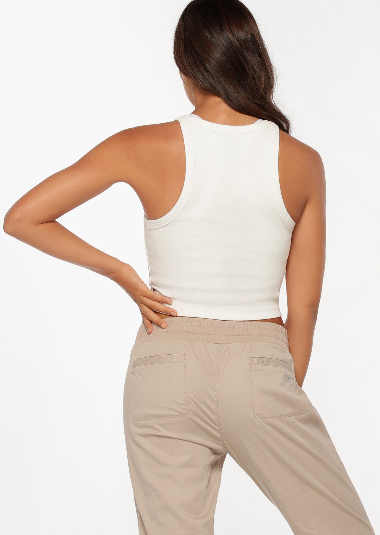 Lorna Jane Time-Out Rib Tank - Porcelain