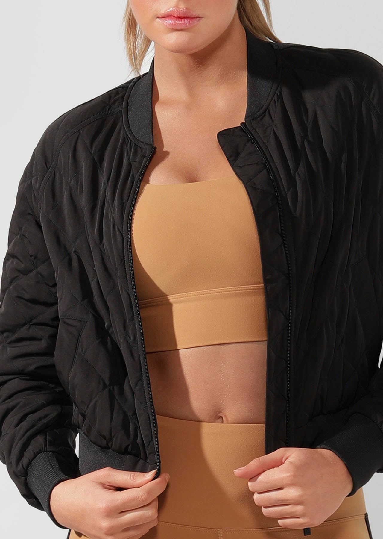 Lorna Jane To The Street Cropped Bomber - Black