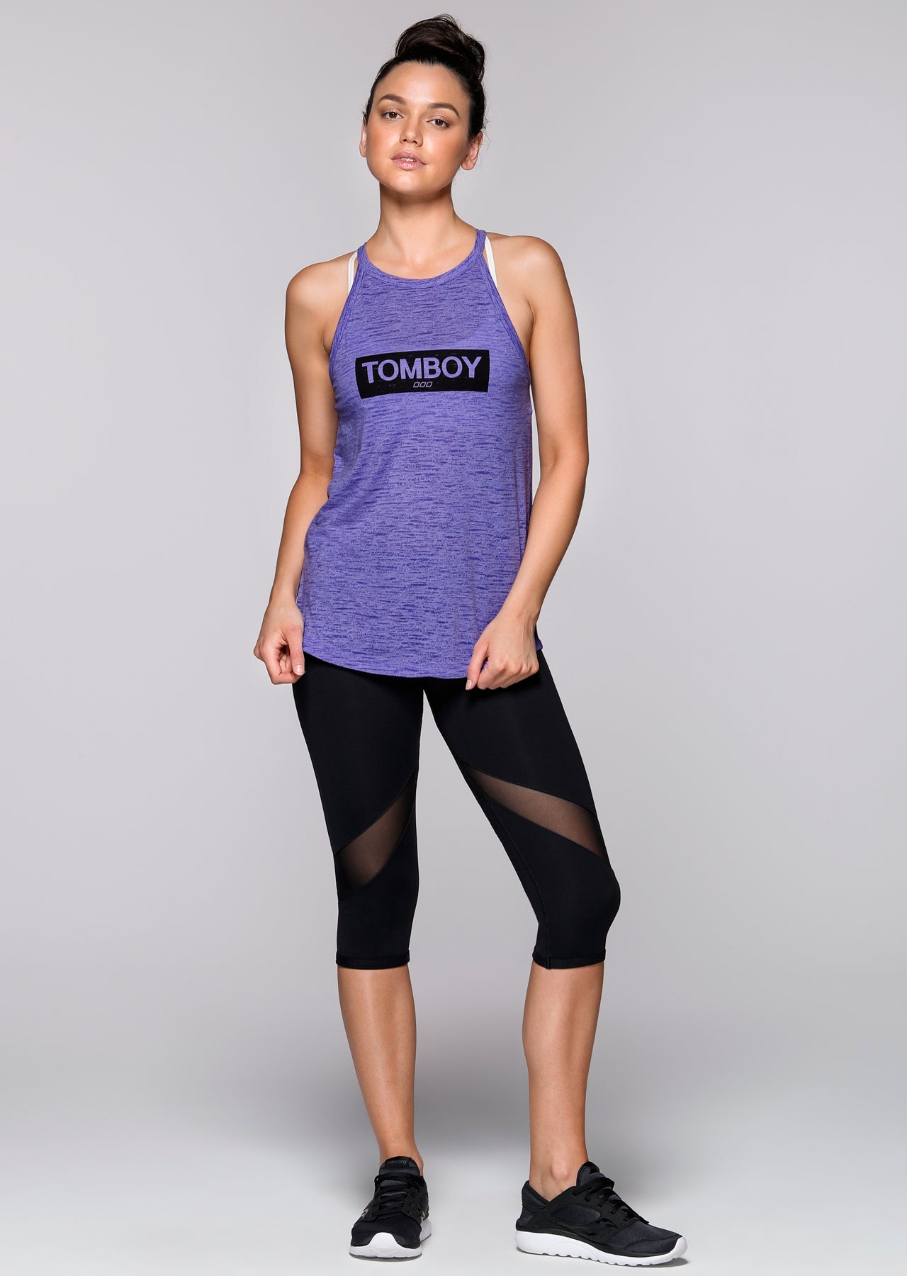 Lorna Jane Tomboy Tank - Blueberry Marl