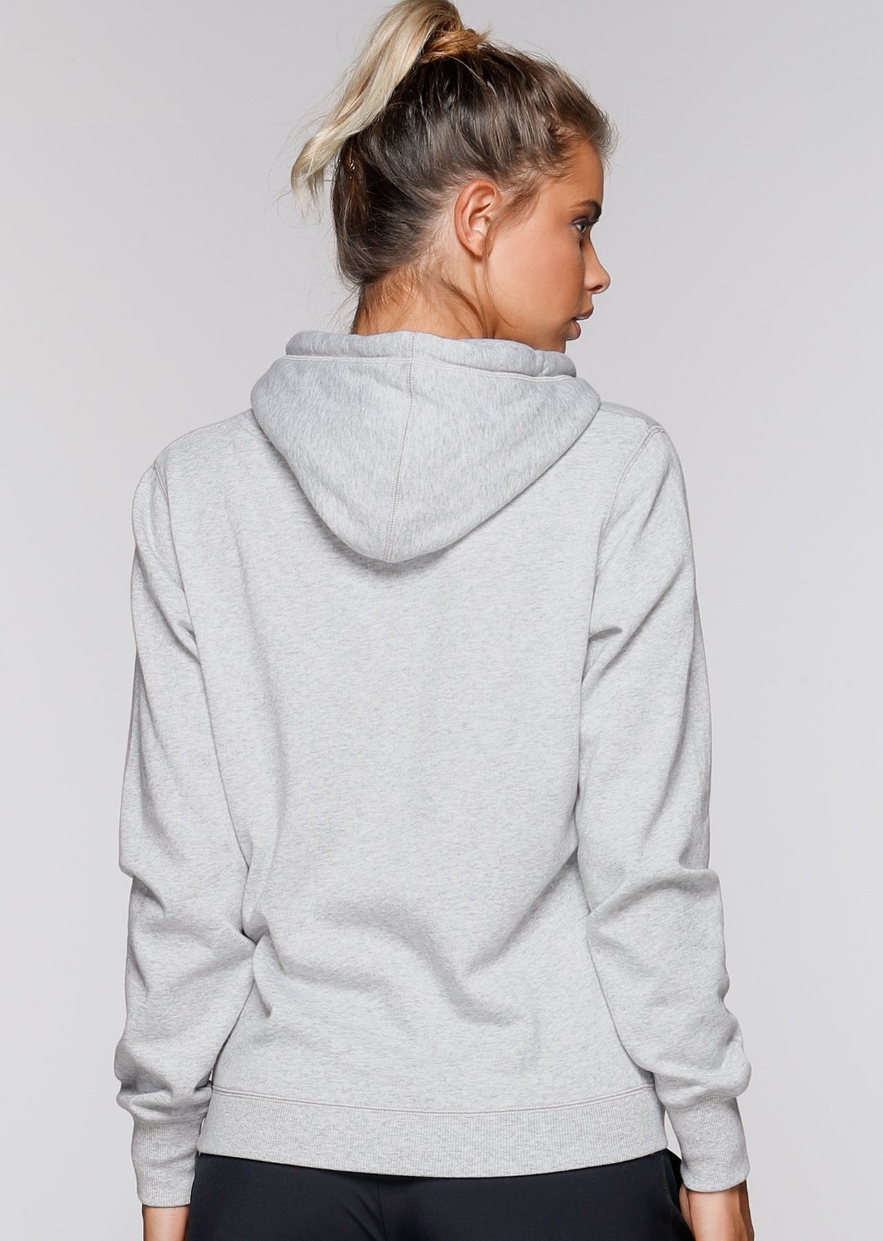Lorna Jane Tough Girl Hoodie - Mid Grey Marl