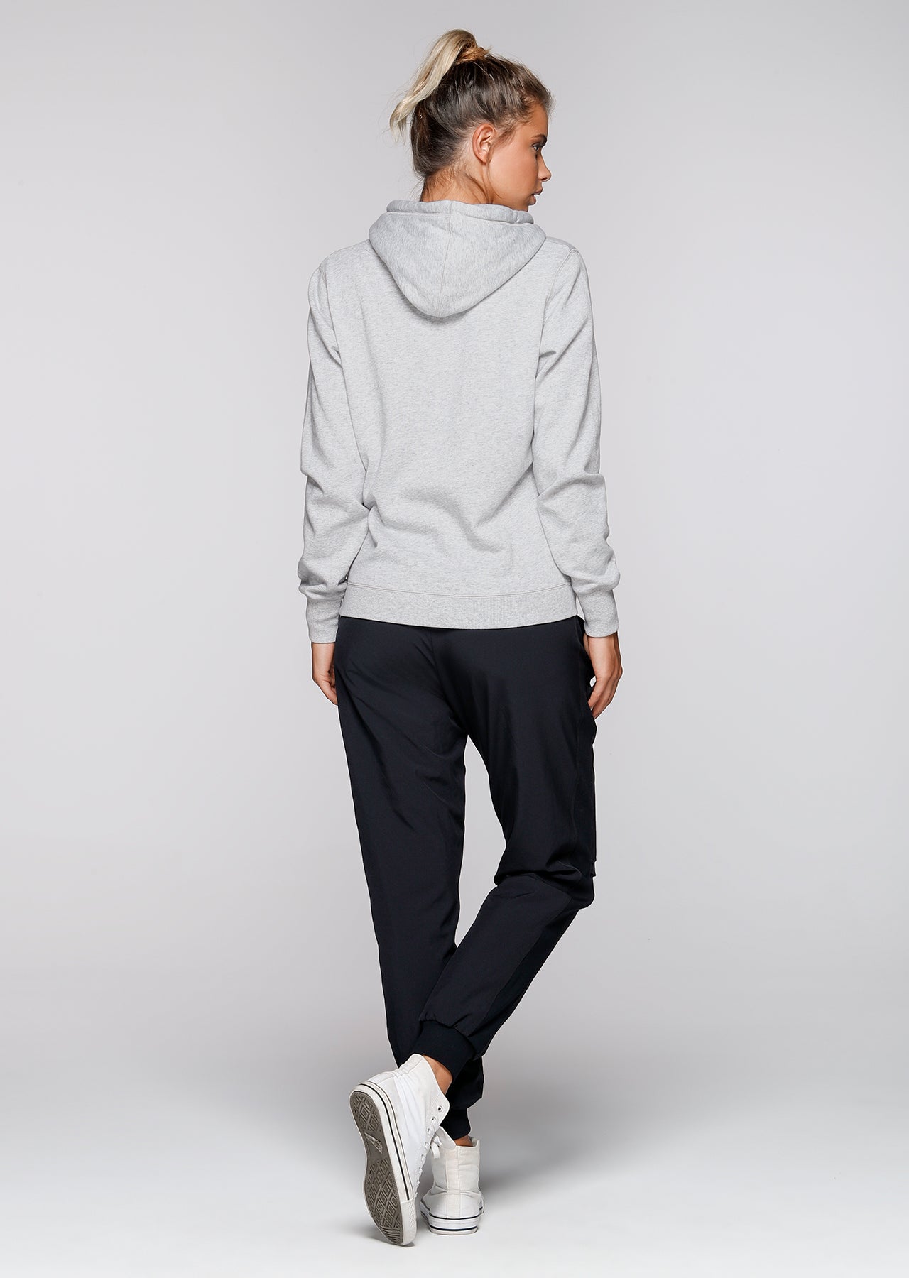 Lorna Jane Tough Girl Hoodie - Mid Grey Marl