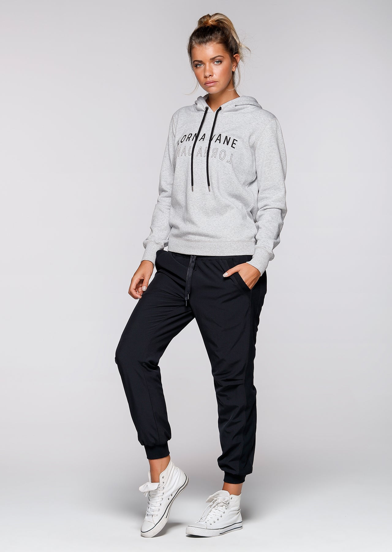Lorna Jane Tough Girl Hoodie - Mid Grey Marl
