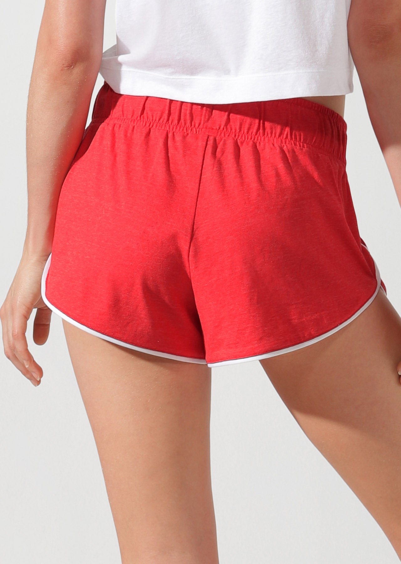 Lorna Jane Track-Side Retro Shorts - Ginger Marl