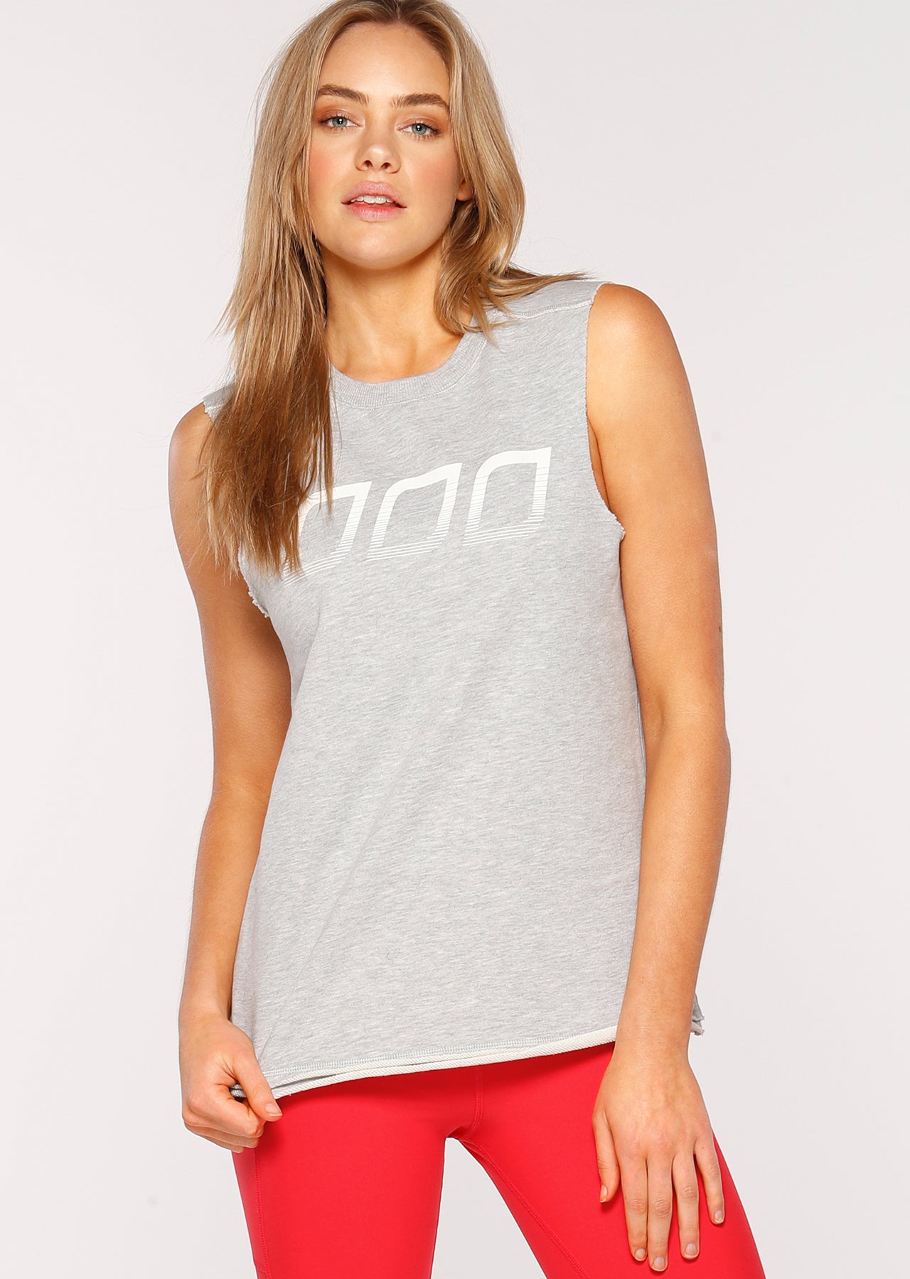 Lorna Jane Trackside Terry Tank - Grey Marl
