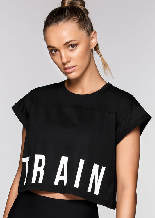 Lorna Jane Train Insane S/Slv Tee - Black