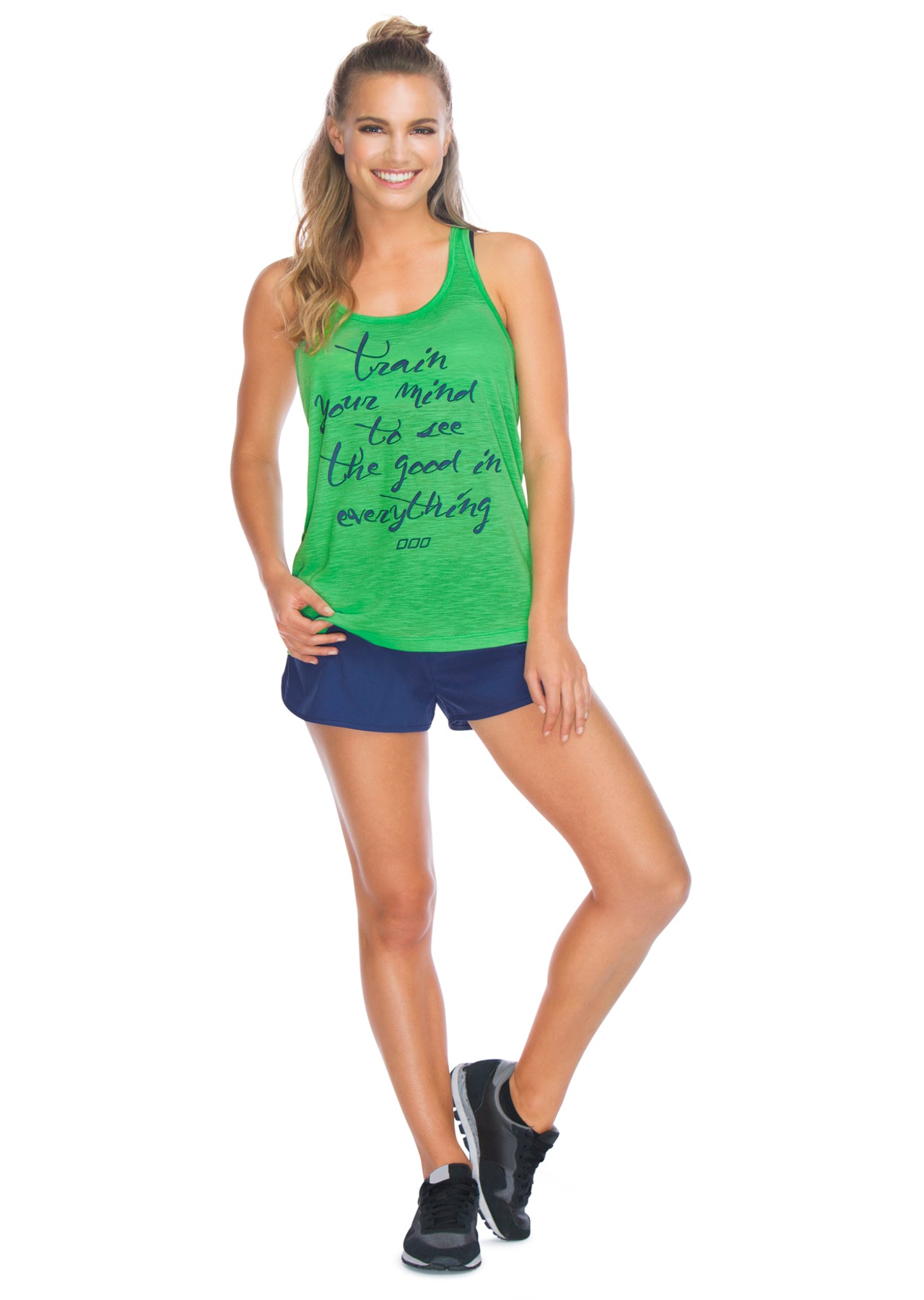 Lorna Jane Train Your Mind Tank - Neon Apple
