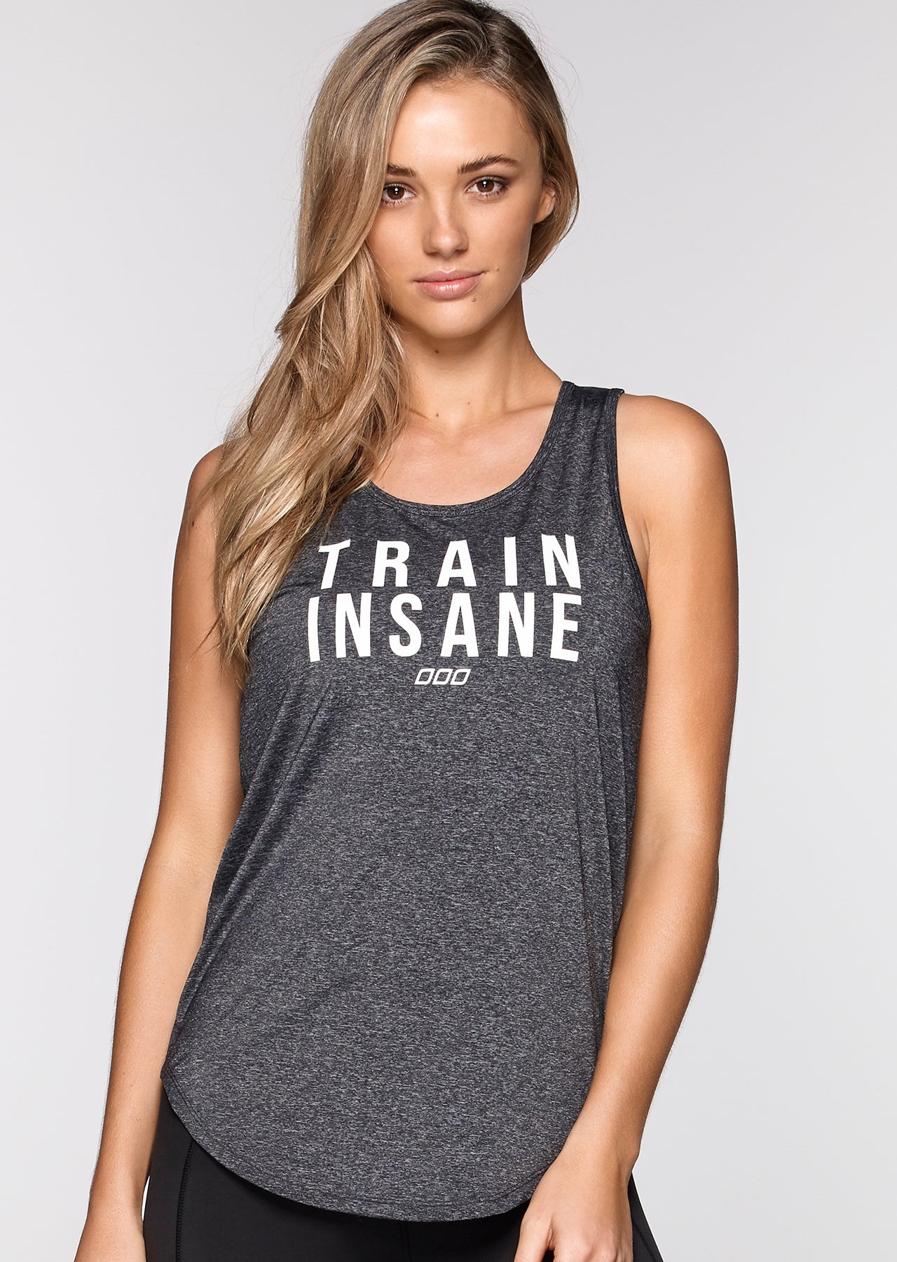 Lorna Jane Training Excel Tank - Black Marl