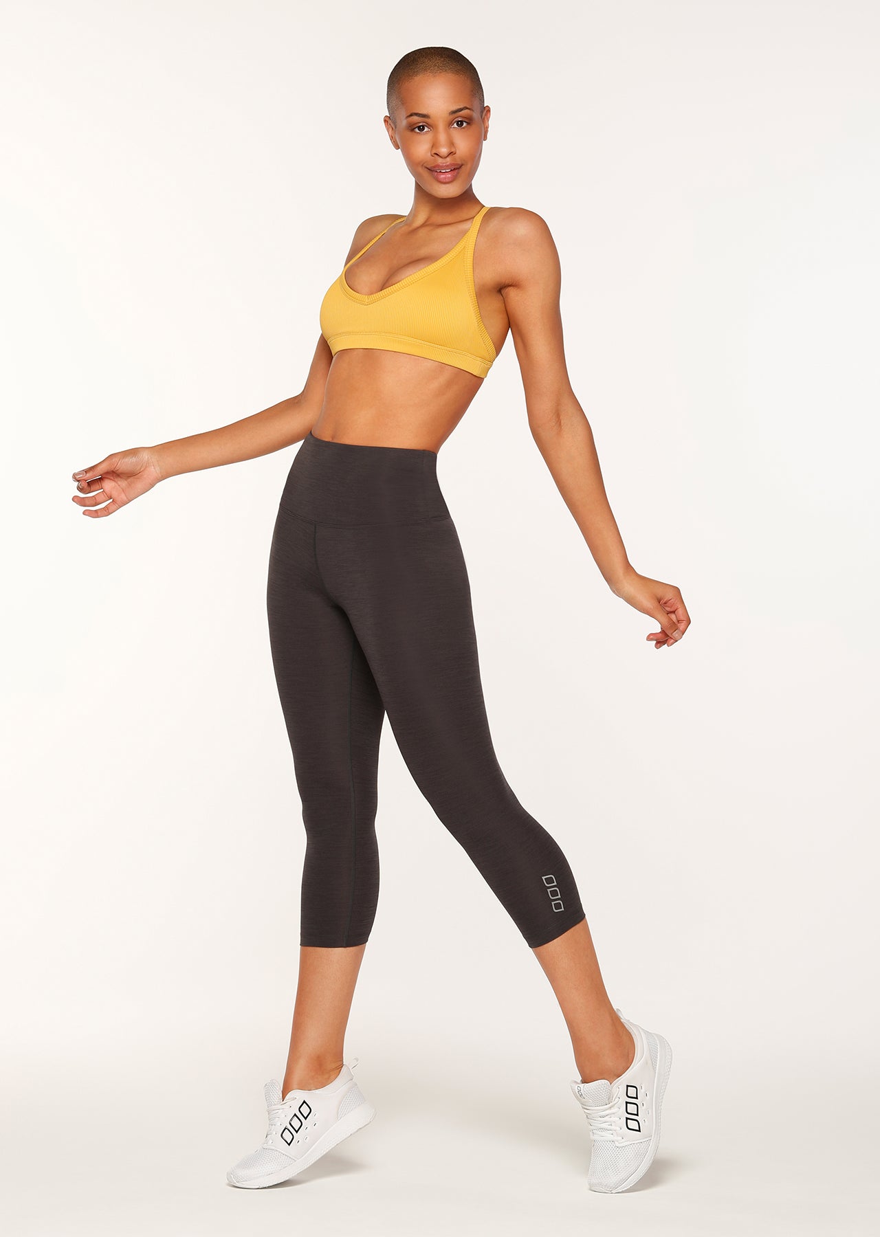 Lorna Jane Traveller Yoga Bra - Light Turmeric
