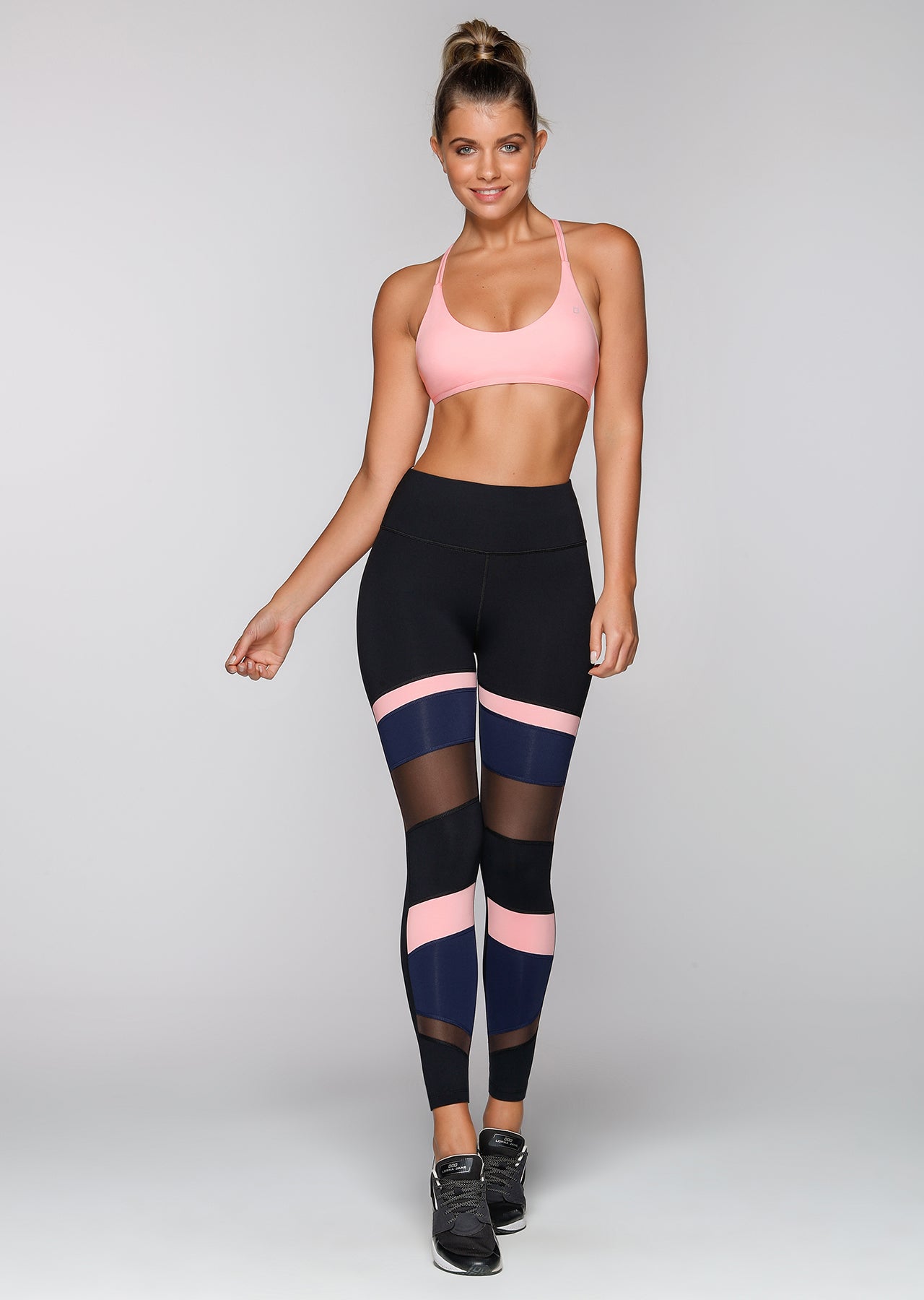 Lorna Jane Trikonasana Core F/L Tight - Black Multi