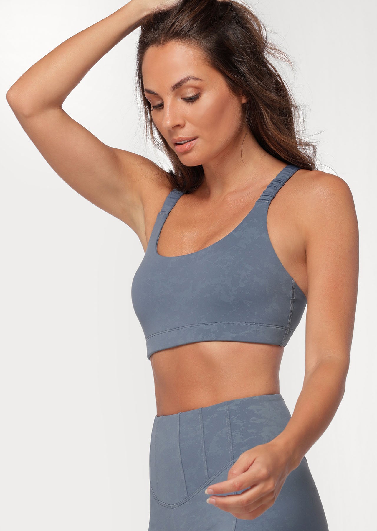 Lorna Jane Triple Threat Sports Bra - Blue Steel