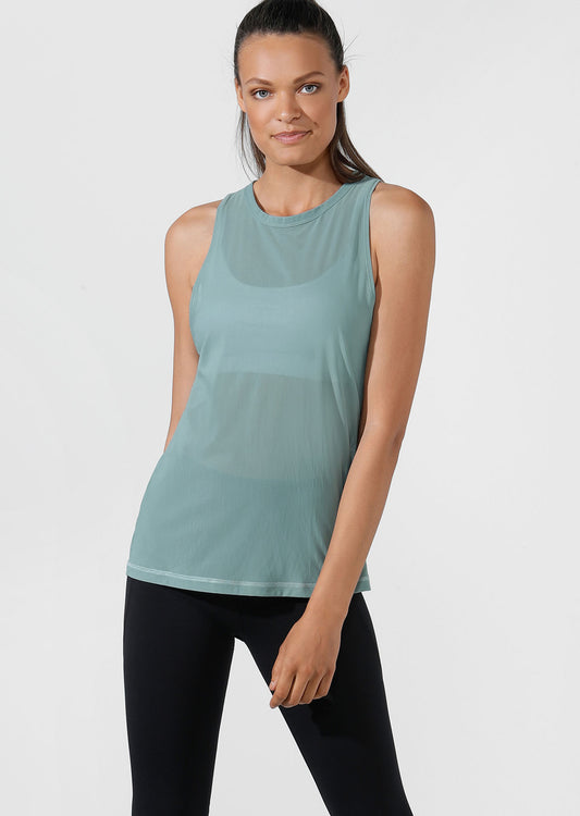 Lorna Jane Twist Back Active Tank - Succulent