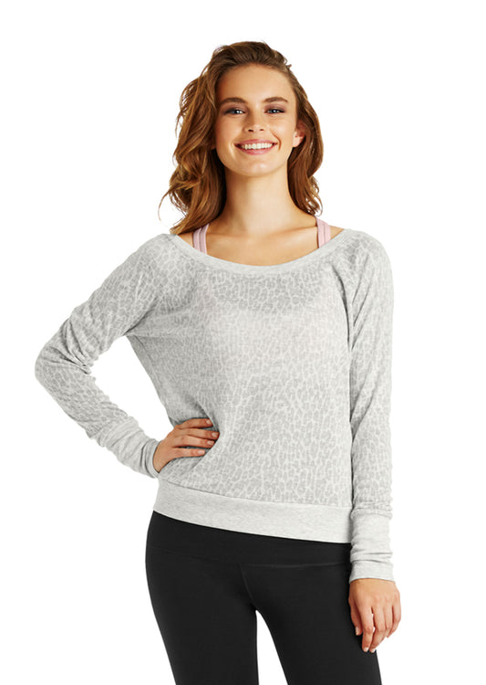 Lorna Jane Twist It L/Slv Top - Light Grey Marl