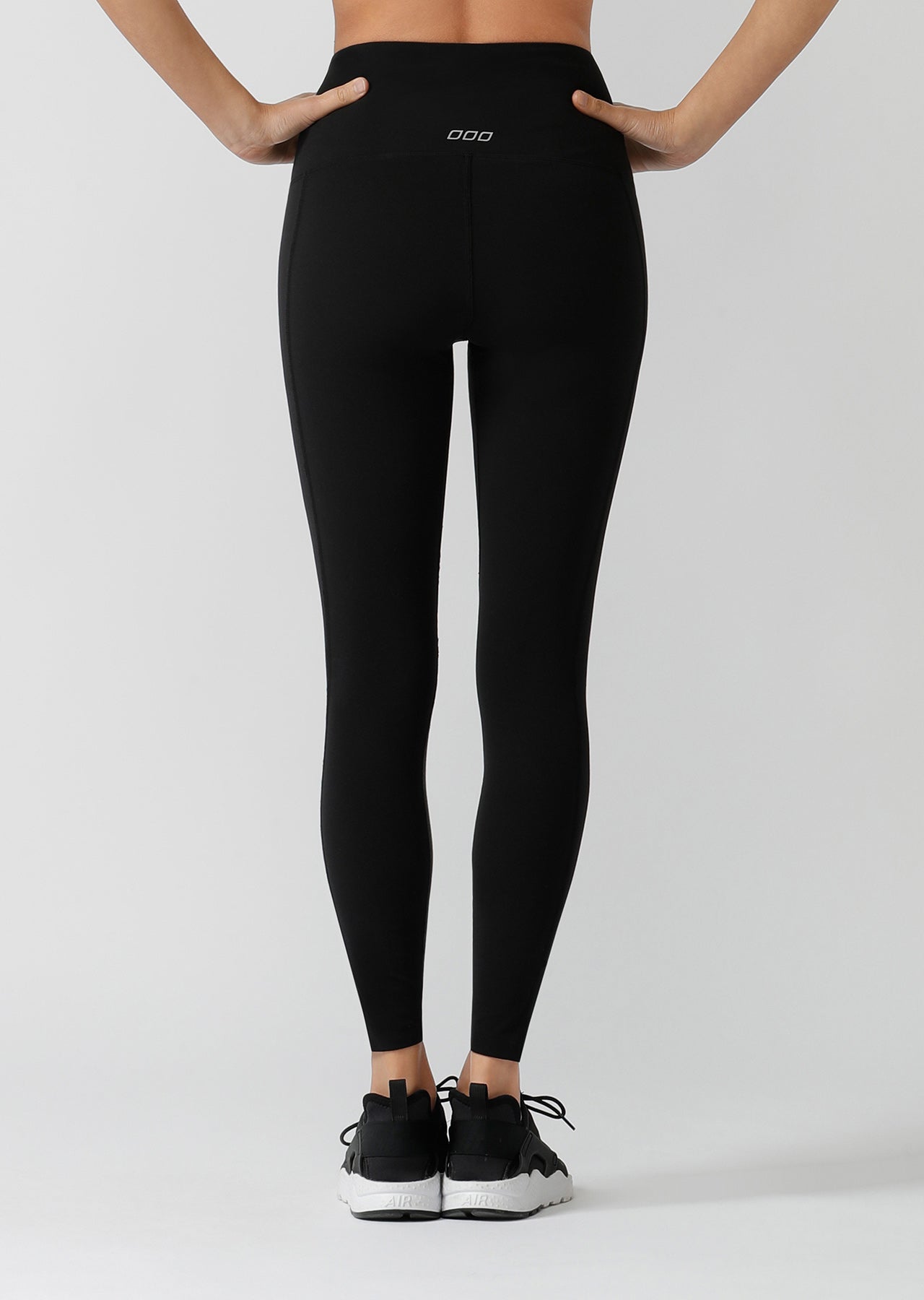 Lorna Jane Two Tone No Ride Full Length Leggings - Black/Titanium
