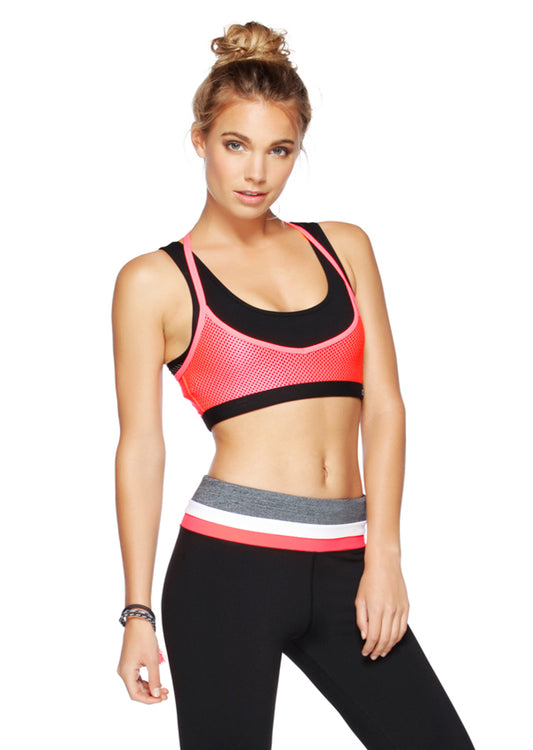 Lorna Jane Twofold Ultimate Sports Bra - Calypso/Black