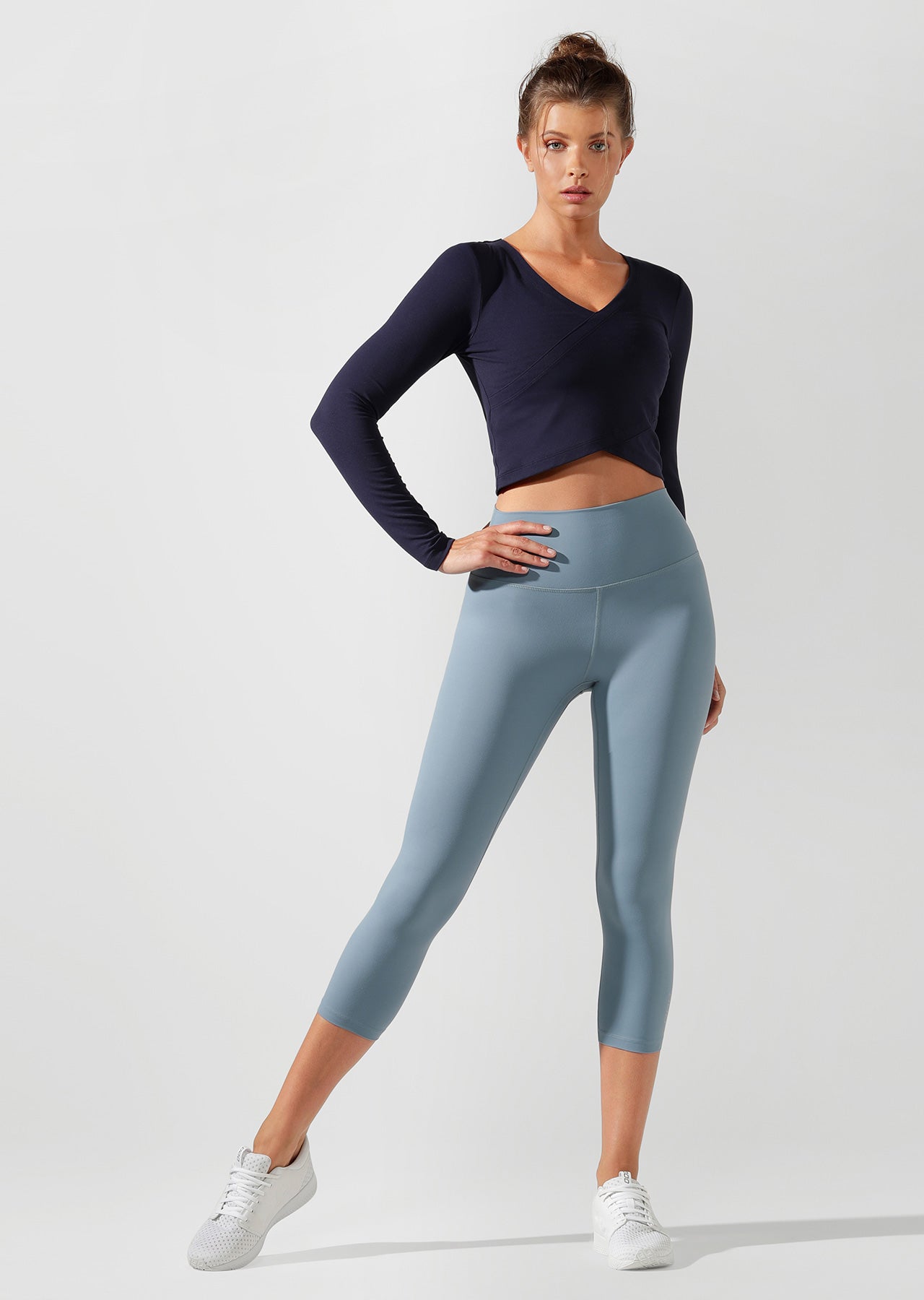 Lorna Jane Ultimate Yoga 7/8 Tight - Washed Out Blue