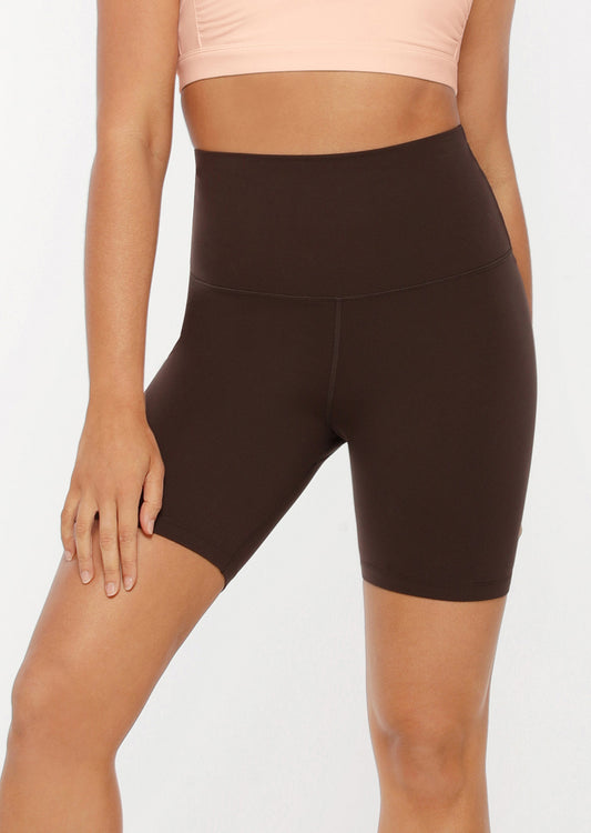 Lorna Jane Ultra Hi-Fold Lotus Bike Shorts - Volcano
