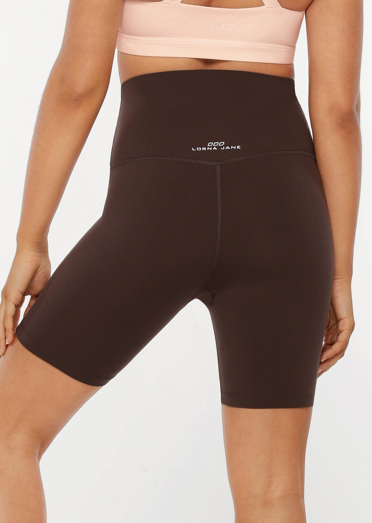 Lorna Jane Ultra Hi-Fold Lotus Bike Shorts - Volcano