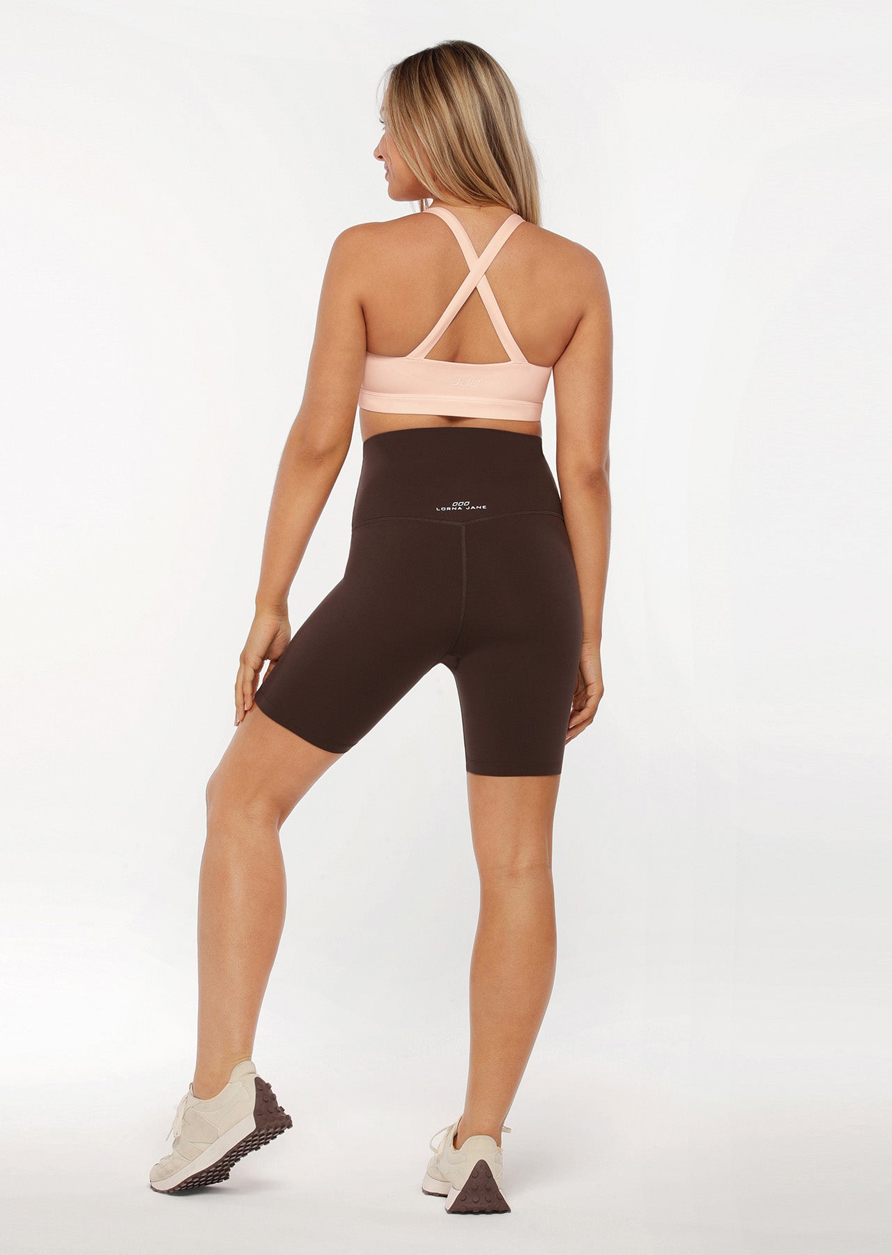 Lorna Jane Ultra Hi-Fold Lotus Bike Shorts - Volcano