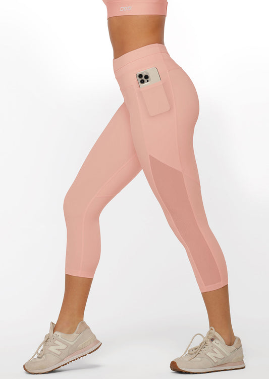 Lorna Jane Ultra Hold Booty 7/8 Leggings - Blushed Pink