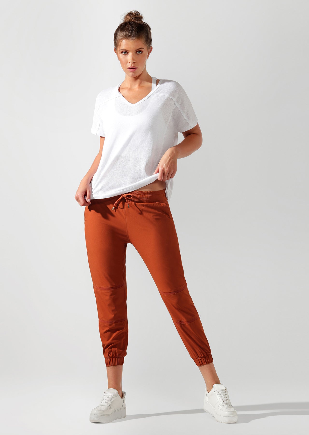 Lorna Jane Ultra Lite Active Pants - Dark Rust