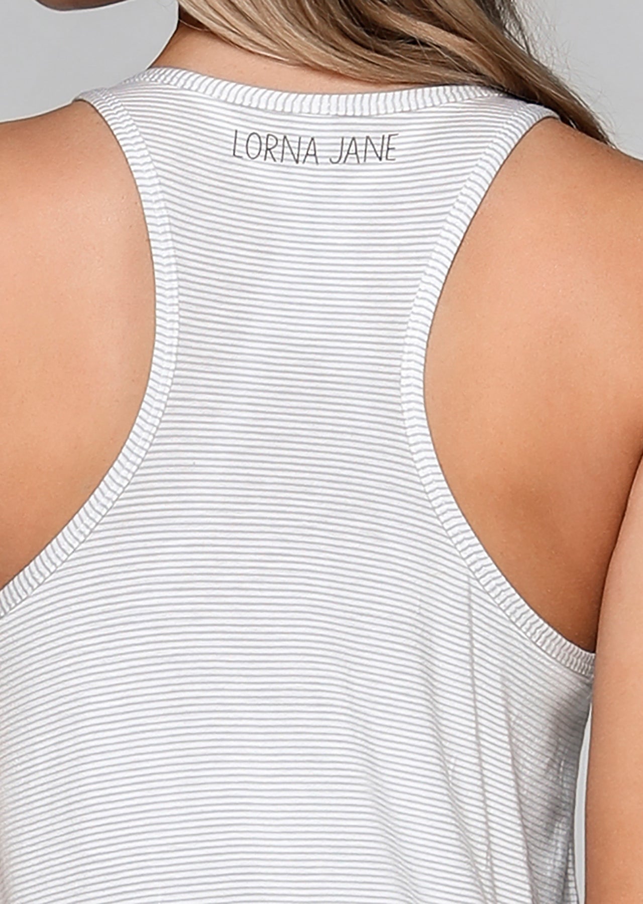 Lorna Jane Unwind Casual Tank - Galaxy/White Stripe
