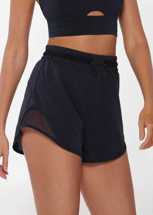 Lorna Jane Utility High Waisted Run Shorts - Midnight Indigo