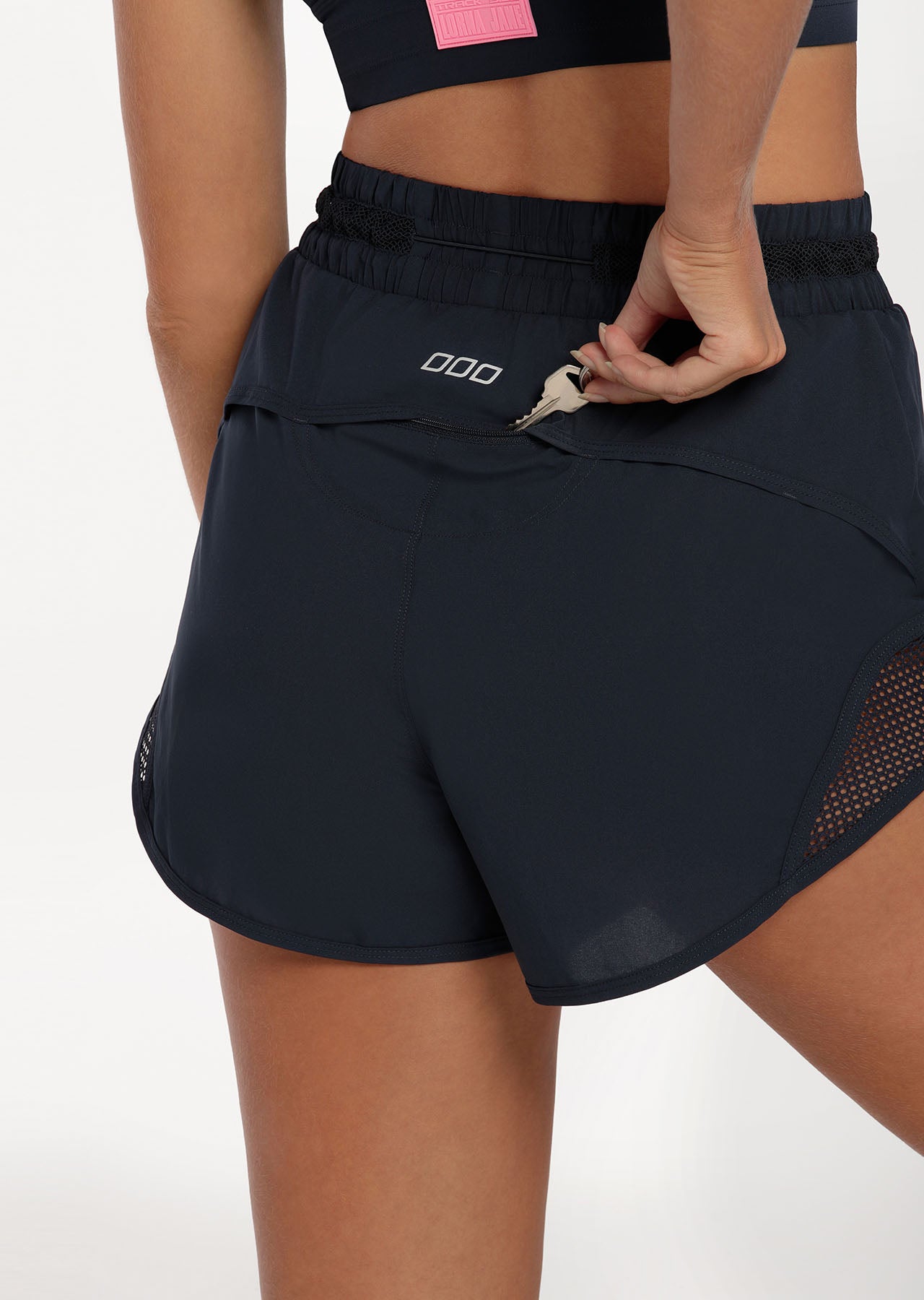 Lorna Jane Utility High Waisted Run Shorts - Midnight Indigo