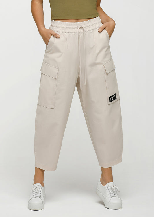 Lorna Jane Utility Pocket Lounge Pants - White Sand