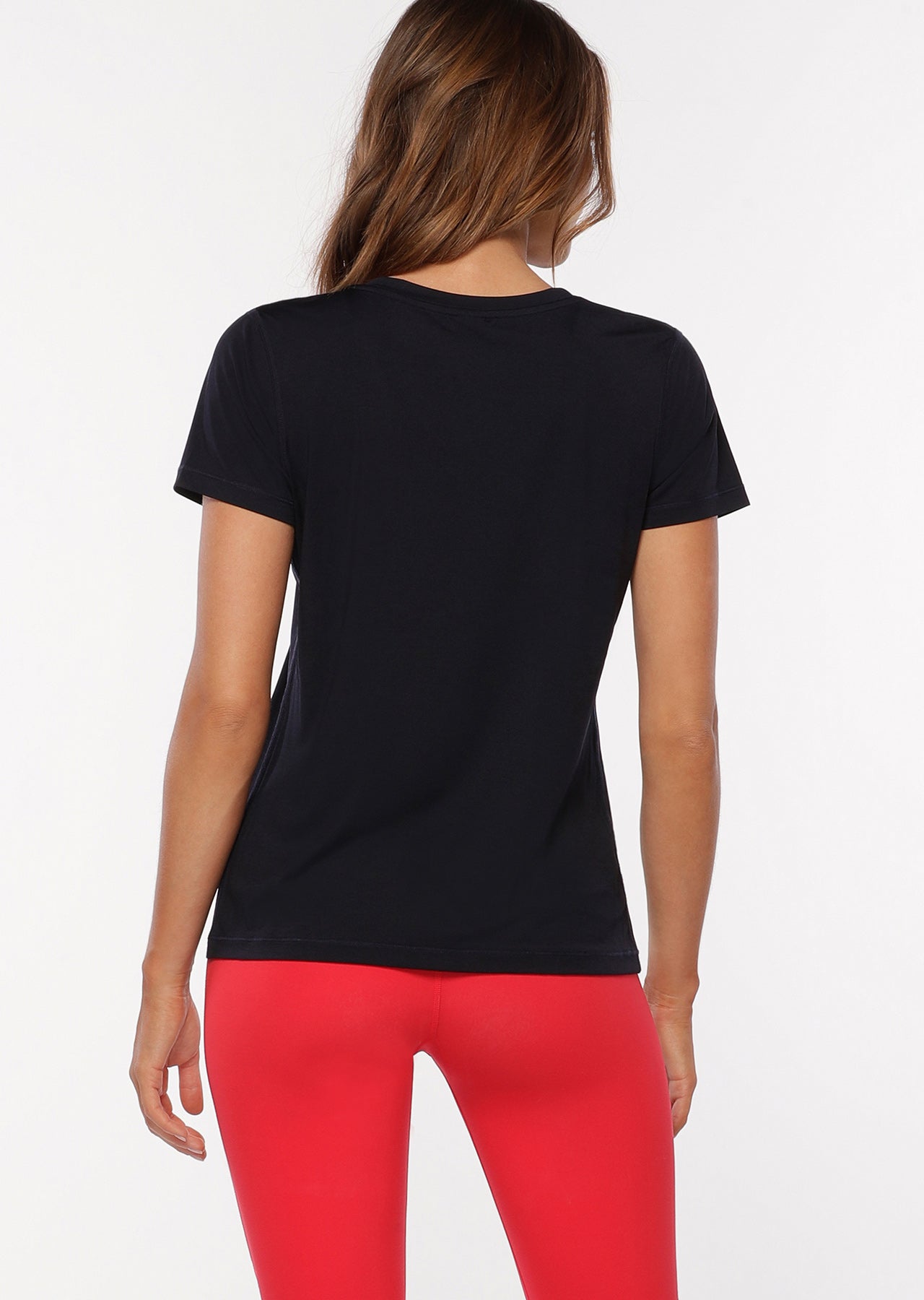 Lorna Jane V-Neck Active Short Sleeve - French Navy Marl