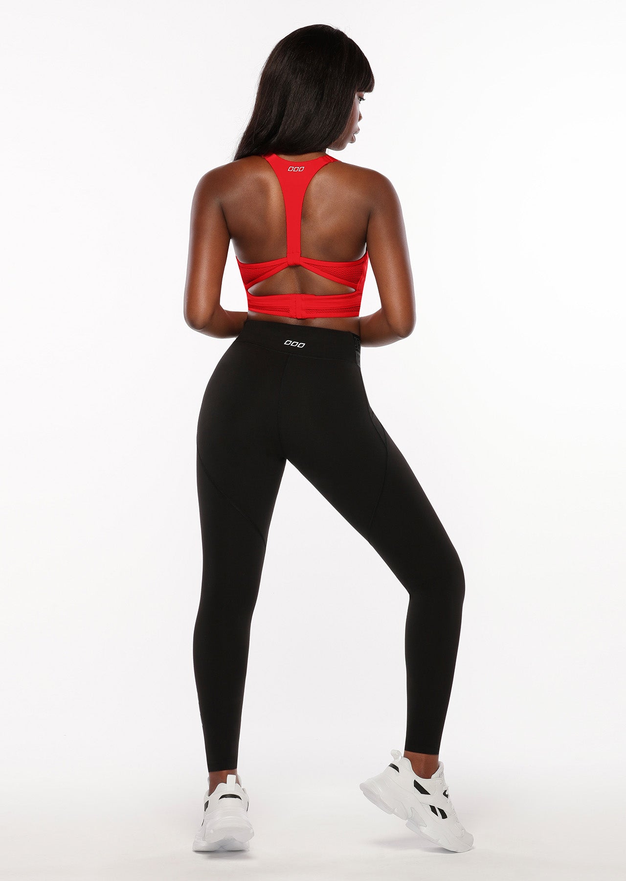 Lorna Jane V Neck Mesh Sports Bra - Paprika