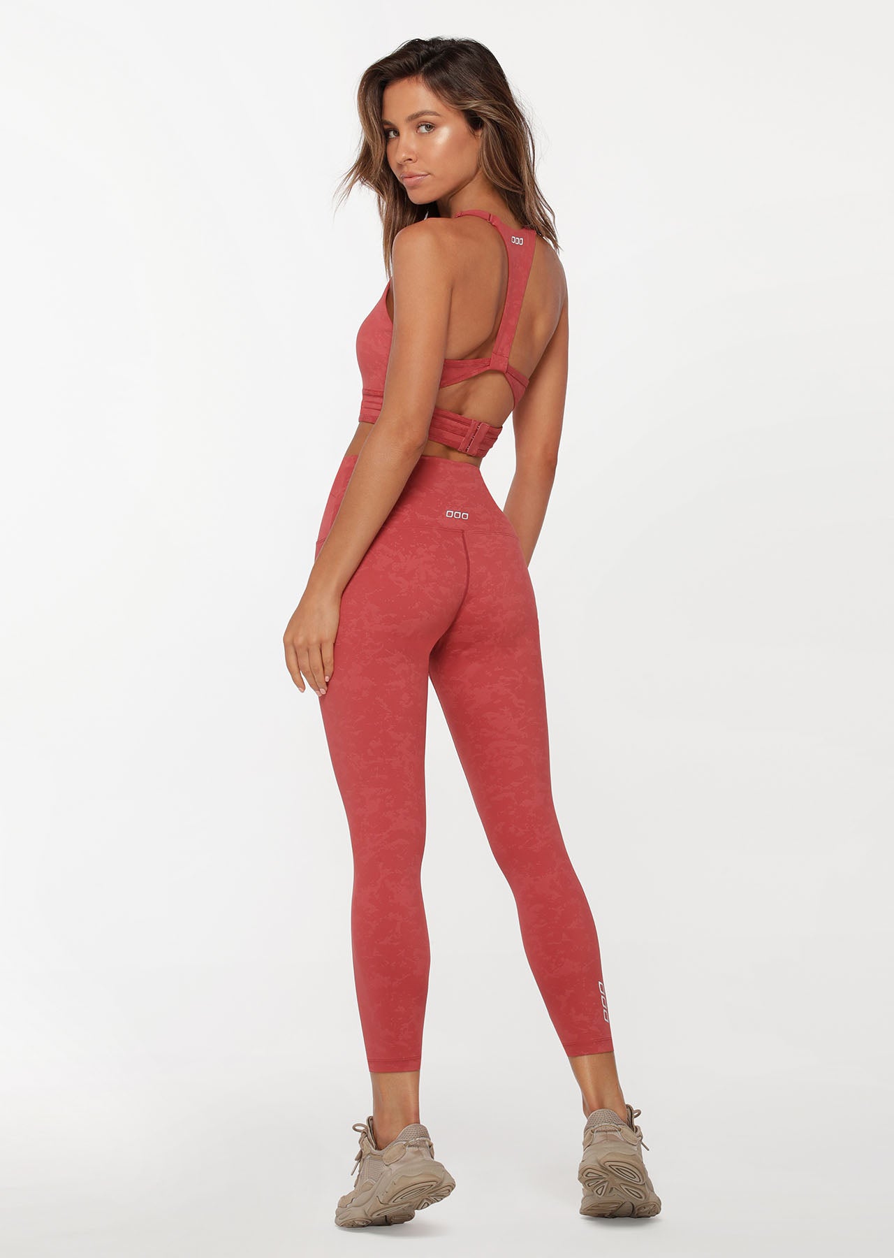 Lorna Jane V Neck Sports Bra - Washed Babylon