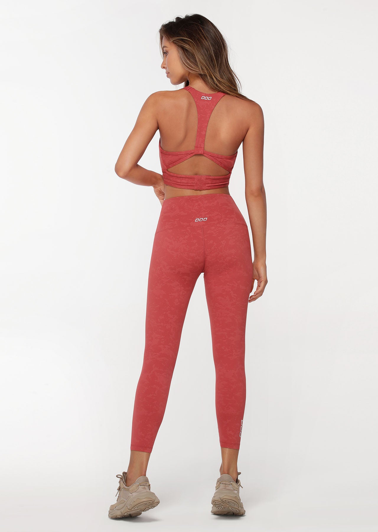 Lorna Jane V Neck Sports Bra - Washed Babylon