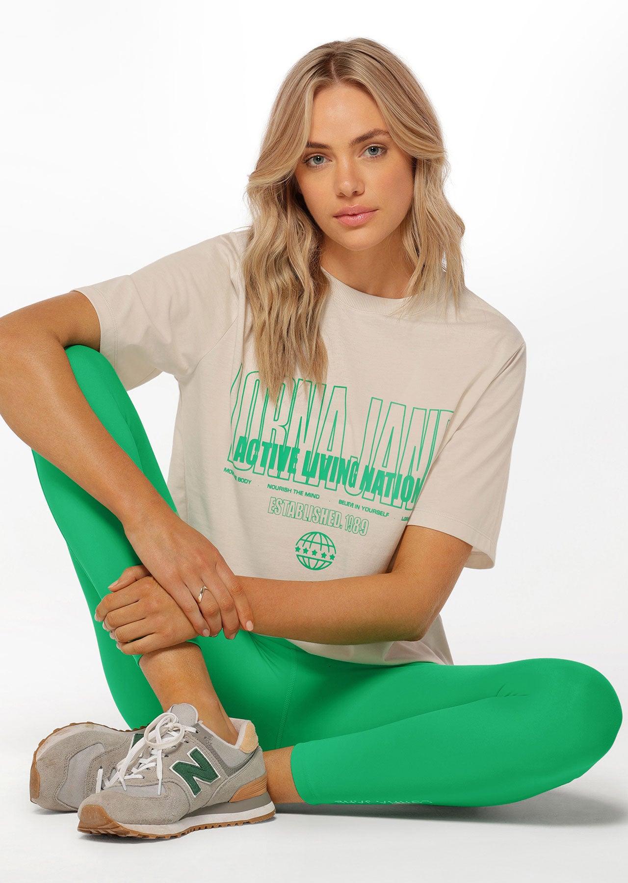 Lorna Jane Vacation Relaxed Tee - Oyster