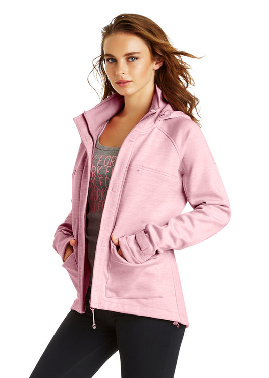 Lorna Jane Vanish Hooded Active Jacket - Dusty Pink Marl