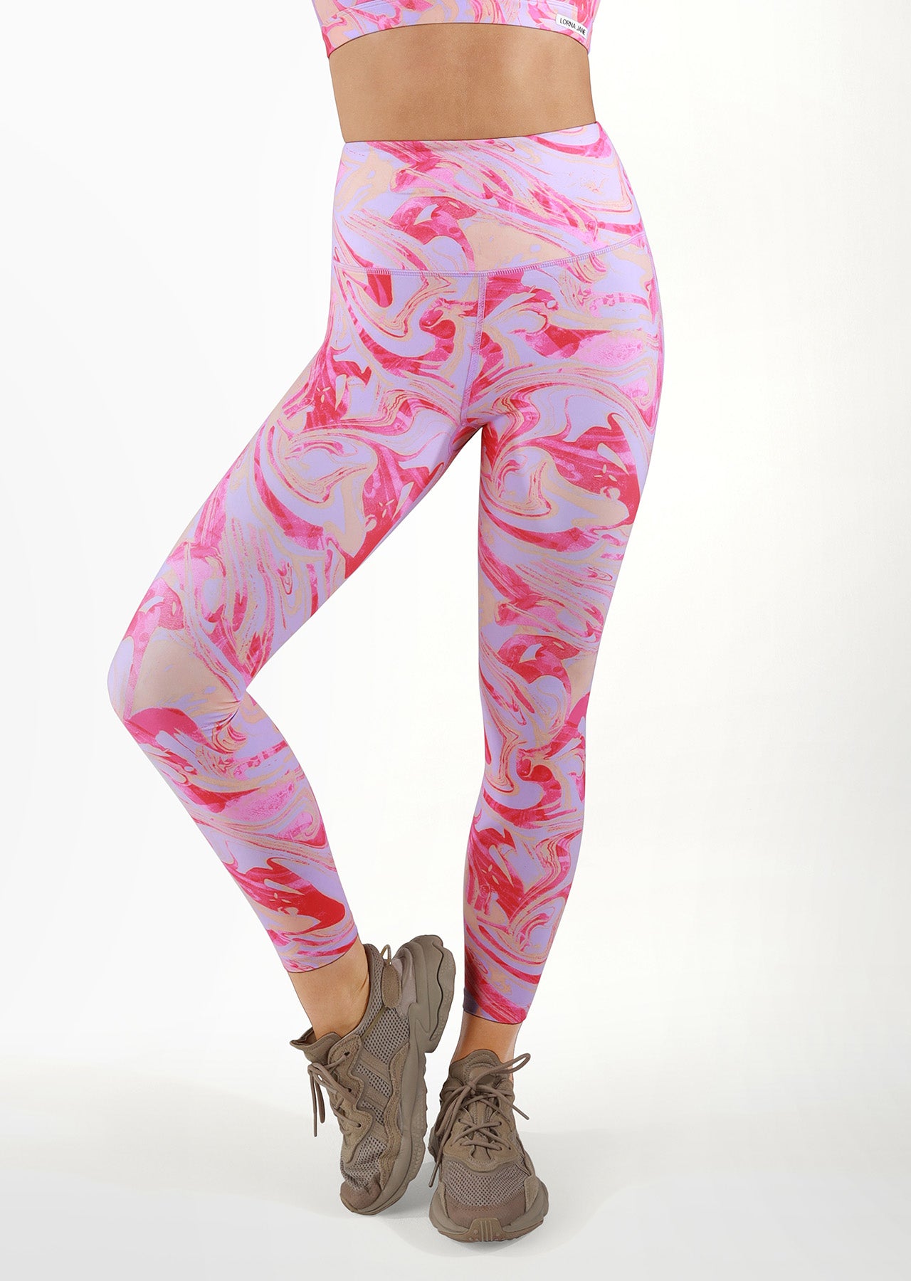 Lorna Jane Vapour No Chafe Ankle Biter Leggings - Vapour Print
